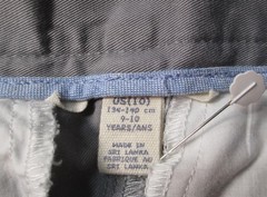 LANDS END Gray Plain School Uniforms Pants Boys 10 Inseam 25″ NEW
