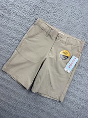All in Motion Boys Youth 8 Khaki Quick Dry School Uniform Shorts
