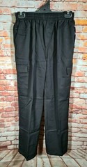 BNWT Boys Sz 14Y LW Reid Brand Black Elastic Waist Cargo Side Pocket School Pant