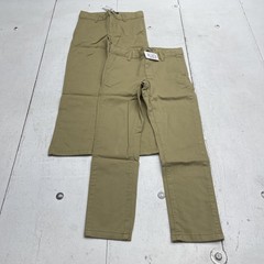 PLACE Pants Boys 6 Beige Stretch Adjustable Waist 2 Pack School Uniform Chino