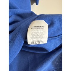 Real School blue short sleeve shirt youth large unisex pique polo