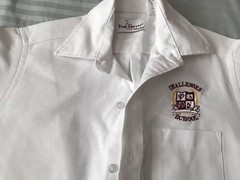 Challenger School Uniform – White Short Sleeve Oxford – 12 Husky