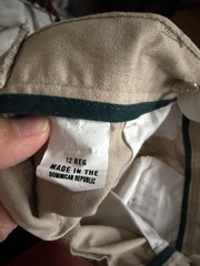 Flynn O’Hara Boys Khaki Twill Pants Size 12R Adjustable Waist School Uniform