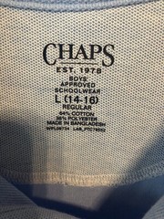 Chaps Boys Performance LT Blue Shirt Size L (14/16) Reg