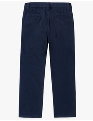 Chaps Boys’ School Uniform Pleated Twill Pant – Navy – 20 Husky