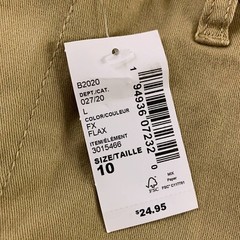 Lot Of 2 The Children’s Place Boys 10 Khaki Flax Stretch Chino Pants NWT