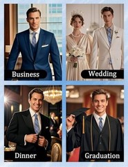 Striped Ties for Men 3.15″ Classic Plaid Pattern Mens Necktie for Blue Black