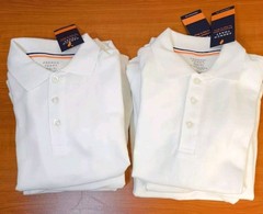 NEW French Toast Boys Short Sleeve School Uniform PIQUE Polo Shirt S6/7 set of 3