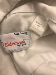 Tom Sawyer Elderwear Boys Size 6 White Short Sleeve School Uniform Shirt Top