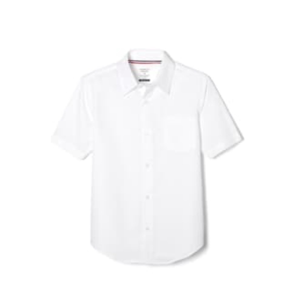 French Toast Short Sleeve Dress Shirt In White Size 20 Husky