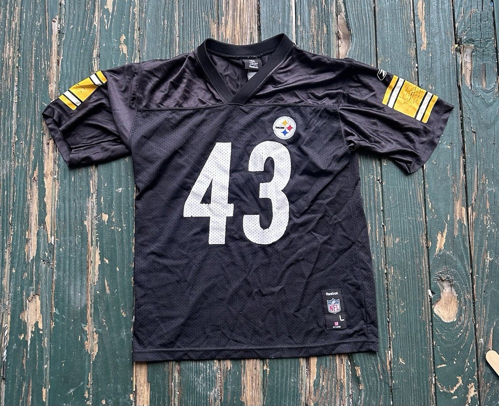 NFL Pittsburgh Steelers Football Jersey #43 Troy Polamalu Kids Large
