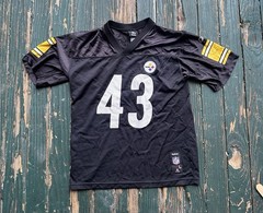NFL Pittsburgh Steelers Football Jersey #43 Troy Polamalu Kids Large