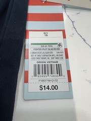 NEW School Uniform Navy Pants Cat & Jack Boys Size 16 Chino Skinny Retail $14