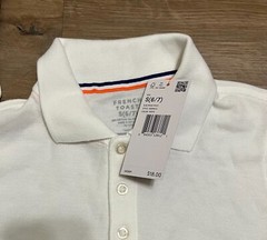 Lot of 2 Boys French Toast White Uniform Short Sleeve Polo Shirts Size 6/7