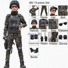 Children’s Spring Autumn Camouflage Suit Special Forces Tactic Training Uniform