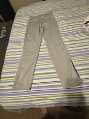Nike Dri-FIT Boys XL Regular Golf Track Pants Zip Polyester Gray/Black (4-131)