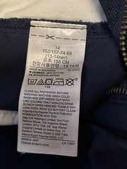 NEW NWTGap Kids Uniform Straight-Fit Stretch Khakis Size 14 Dark Night Color