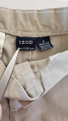 Izod Beige Brown Uniform Shorts size 12R Cotton X2