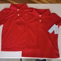 NEW! SET OF 2 Size Medium Performance Uniform Polo Shirts, Red – Cat & Jack