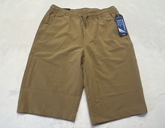 NWT Nautica Boys 14 R School Uniform Performance Tan Khaki Short Elastic Waist