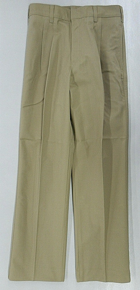 Boys A+ Khaki Pleated Front Uniform Pants Sizes 8Reg. & 14Reg.