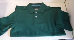 Cherokee POLO Shirt Hunter GREEN Short Sleeve UNIFORM Med LG XL Tail NEW