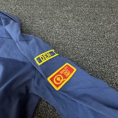 Boy Scouts Of America Shirt Boys 14 Blue Uniform Polycotton Patches Long Sleeve