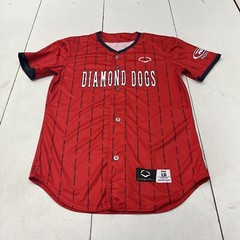 Evoshield Red Diamond Dogs Short Sleeve Button-Up Jersey Boys Size Large