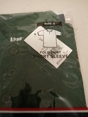 Kid’s Size 5 Hunter Green Approved School Uniform Polo Shirt Short Sleeve NWT