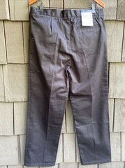 FRENCH TOAST BOYS Black RELAXED FLAT FRONT ADJ WAIST UNIFORM PANT 20 HUSKY T50