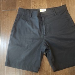 Dennis Uniform Boys 14 Husky Black School Uniform Shorts Flat Front