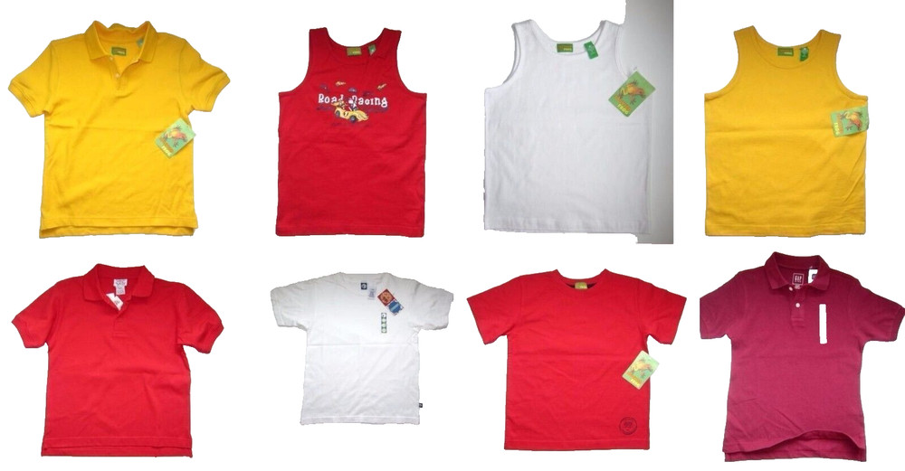 Talbots Gymboree Gap boy Polo Tank T shirt 6 7 Y Spotted Frog Red White Lot new