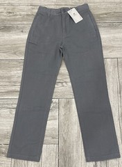 Bienzoe US Size 12 Boys Gray Chino Pants adjustable waist Brand New with Tags