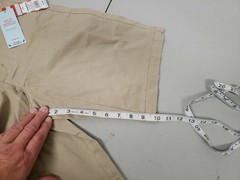 Cat & Jack Boys School Uniform Khaki Shorts Beige Stretch Sz 12 Husky NWT