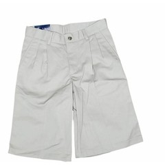 Chaps Boys Uniform Shorts Gray Wrinkle Resistant Pleated Front 12 Regular New