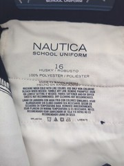 NAUTICA BOY’S SCHOOL UNIFORM SIZE 16 HUSKY NAVY PERFORMANCE UV PROTECTION 50+…