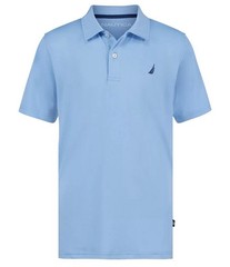 Nautica Big Boys’ Short-Sleeve Anchor Deck Polo Shirts 2pk Medium (8-10) Blues