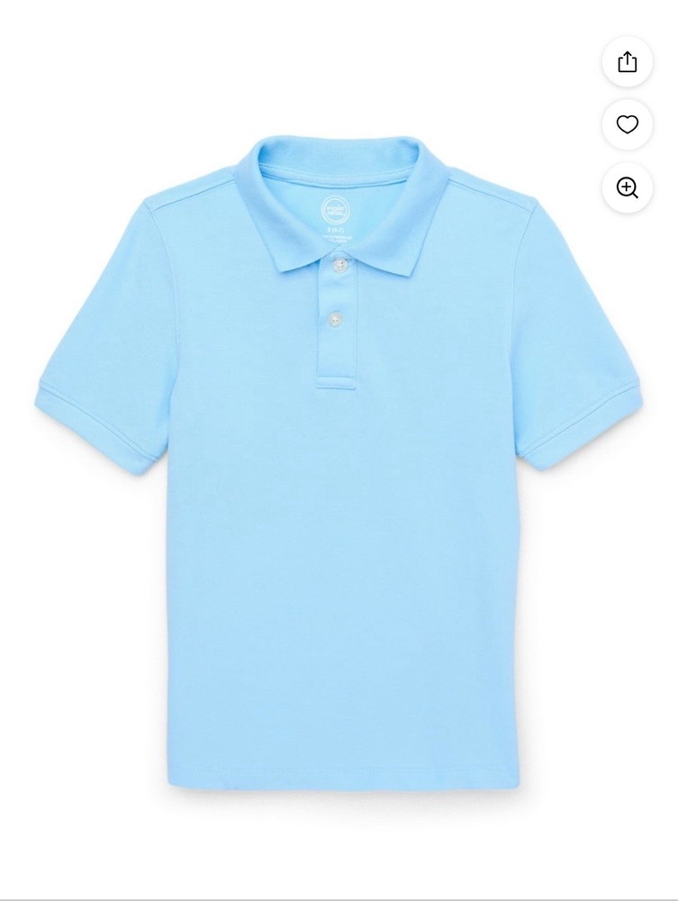 3 Back Wonder Nation School Uniform For Boys Short Sleeve Polo Size 14-16