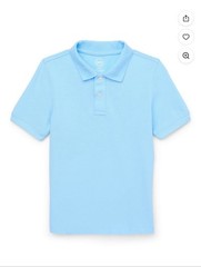 3 Back Wonder Nation School Uniform For Boys Short Sleeve Polo Size 14-16
