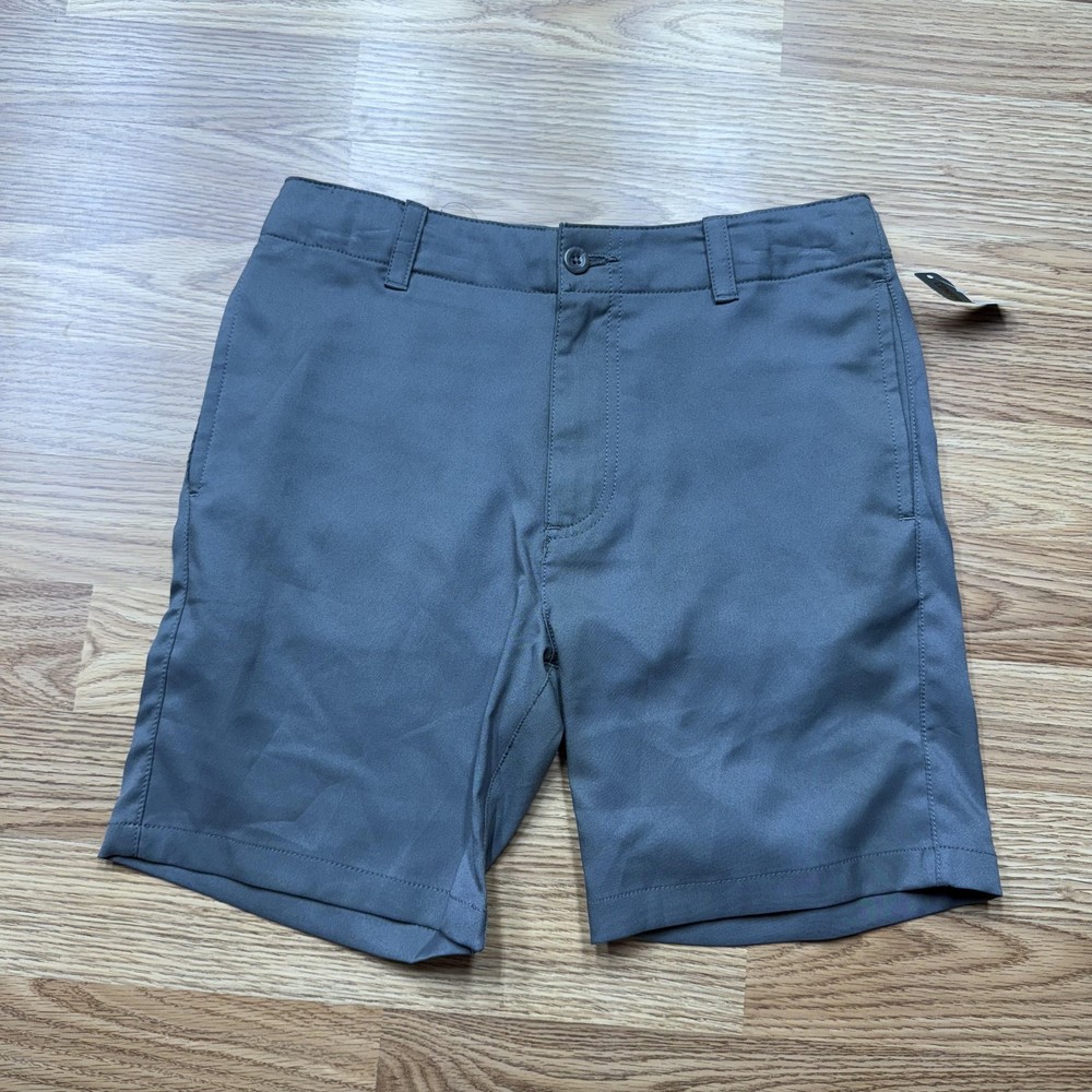 Class/Club Shorts Boys 14 Gray Modern Fit Comfort Stretch Chino School Uniform