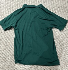 Nautica Young Men / Boys M 36/37 School Uni 2-Button Polo Shirt Hunter Green