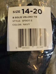 French Toast Boys Adjustable Solid 14-20 Size Tie Navy, NWT, Free Shipping.