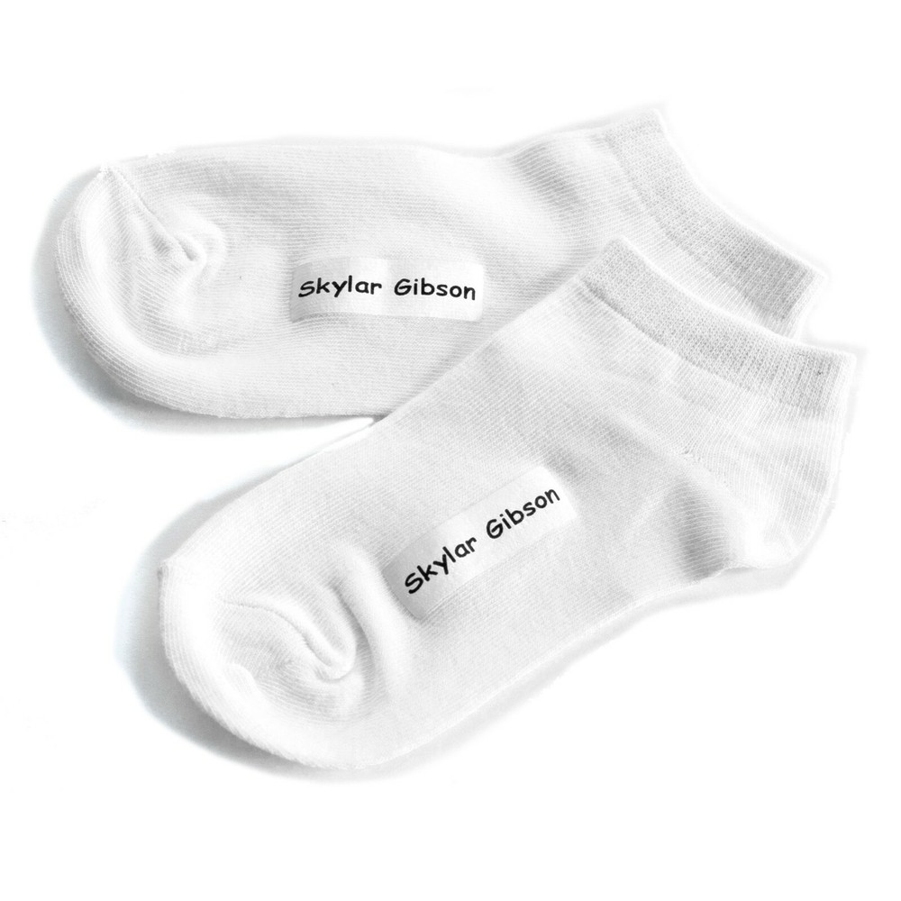 12 Stretch Tags Iron-on tags The ultimate nametape for socks and stretch fabric