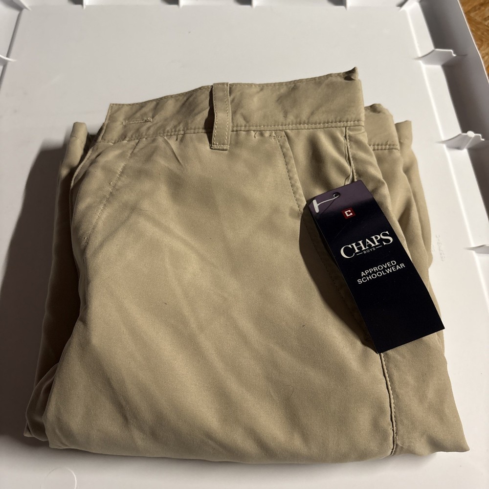 School Uniform NWT Boys Chaps Khaki Adjustable waist Uniform Shorts Size 12 Golf