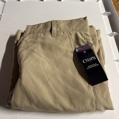 School Uniform NWT Boys Chaps Khaki Adjustable waist Uniform Shorts Size 12 Golf