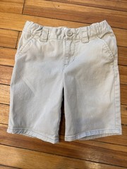 Cat & Jack Boys Youth 7 Khaki Flat Front School Uniform Chino Shorts