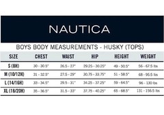 Nautica Young Men Uniform Short Sleeve Double Pique Polo L (38-39) Light Blue