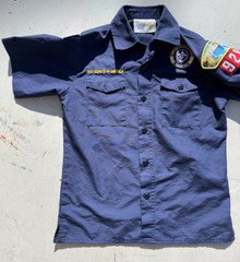 Kid’s Boy Scouts of America Shirt Navy Blue Uniform Official M Outdoor Camp