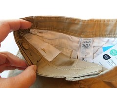 Carter’s Toddler Boys Size 2T Pants Adjustable Waist Khaki NWT