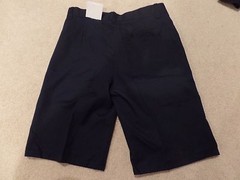 Boys, Arizona Jeans, School Uniform Shorts,Size:18 Husky, Flat Front, Blue,NWT